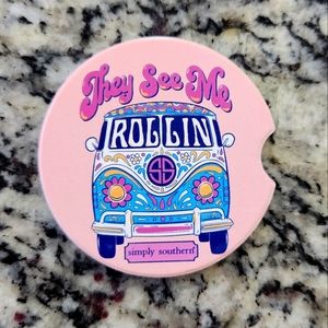Simply Southern Car Coaster Hippie Bus 🚌